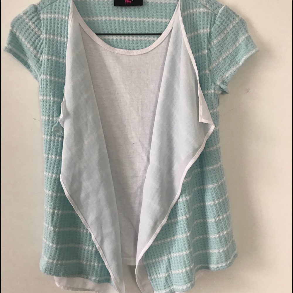 Cardigan with attached tank top